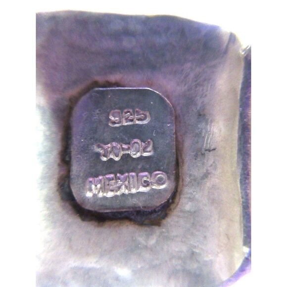 Bracelet Modernist Wide Bangle Sterling Silver Curved Squares  50+ Grams Estate - Picture 4 of 9